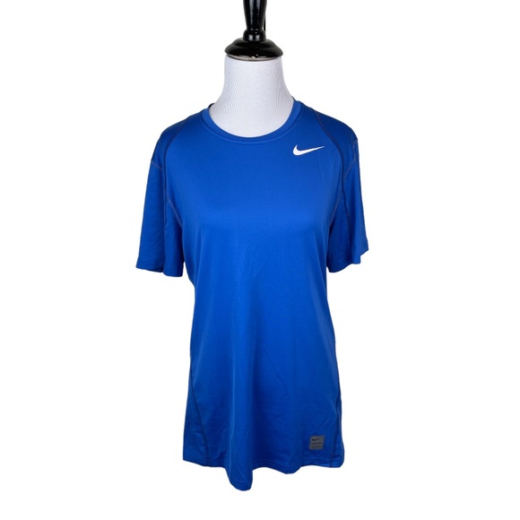 Nike Tops - Nike Pro Royal Blue Dri Fit Gym Workout Cheer Short Sleeve Tee Size Small